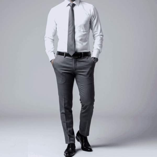 Celana Formal Slimfit Abu Tua Regular Size